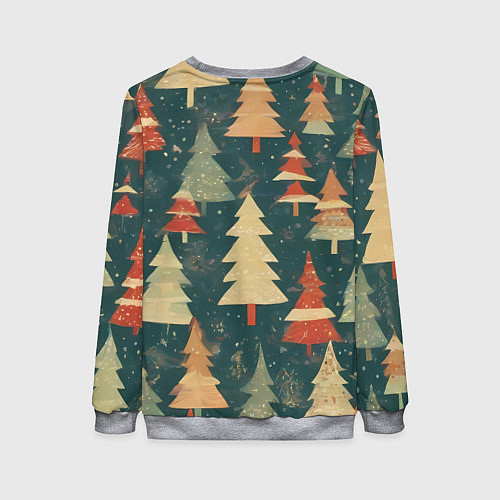Женский свитшот Елки новый год / 3D-Меланж – фото 2