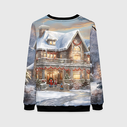 Женский свитшот Красный маленький дракон 2024 / 3D-Черный – фото 2