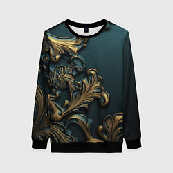 Свитшот женский Ретро абстрактные узоры, цвет: 3D-черный