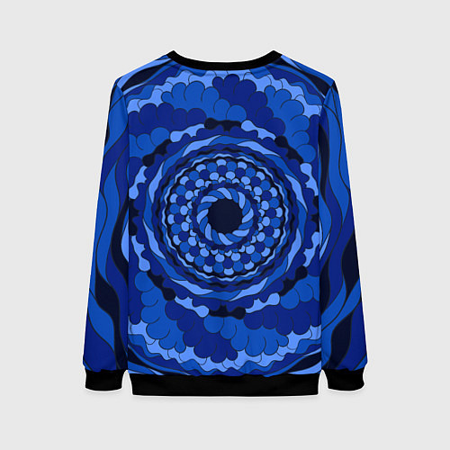 Женский свитшот Витраж: морская пучина / 3D-Черный – фото 2