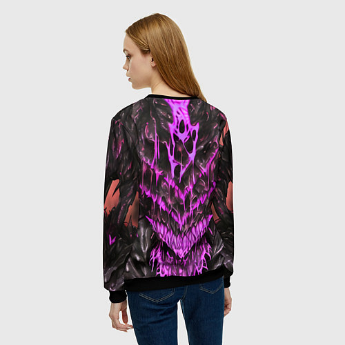 Женский свитшот Pink slime / 3D-Черный – фото 4