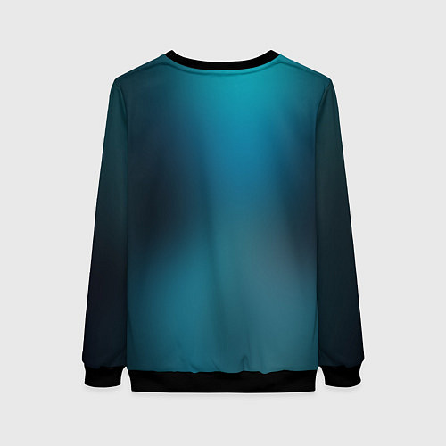 Женский свитшот Прозрачный стеклянный кролик / 3D-Черный – фото 2