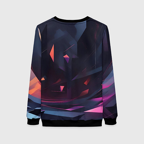 Женский свитшот Абстрактный вихрь / 3D-Черный – фото 2