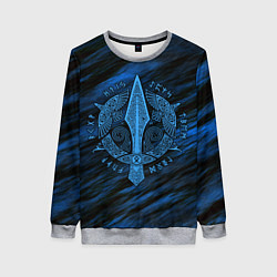 Свитшот женский Гунгнир - боевое копьё одина, цвет: 3D-меланж