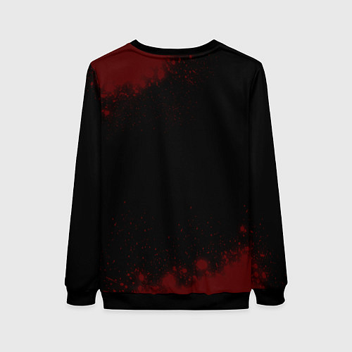 Женский свитшот Символ GTA6 и краска вокруг на темном фоне / 3D-Черный – фото 2