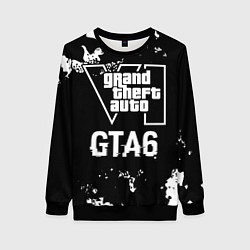 Женский свитшот GTA6 glitch на темном фоне
