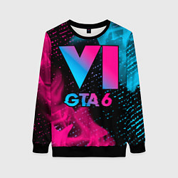 Женский свитшот GTA 6 - neon gradient