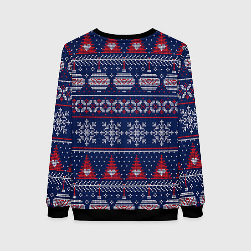 Женский свитшот New Years sweater / 3D-Черный – фото 2