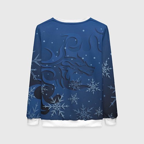 Женский свитшот Ледяной дракон 2024 / 3D-Белый – фото 2