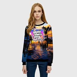 Свитшот женский Grand theft auto 6 vice city, цвет: 3D-черный — фото 2
