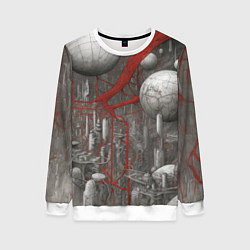 Женский свитшот Биотехнический городской пейзаж