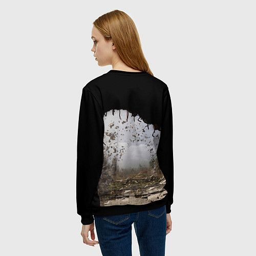 Женский свитшот STALKER 2 выход из тоннеля / 3D-Черный – фото 4