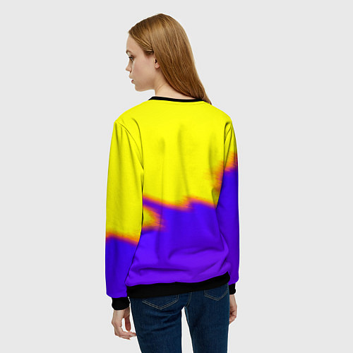 Женский свитшот НБА баскетбол краски неоновые желтые / 3D-Черный – фото 4