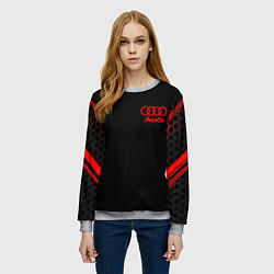 Свитшот женский Audi sport geometry, цвет: 3D-меланж — фото 2