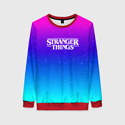 Свитшот женский Stranger Things gradient colors, цвет: 3D-красный