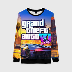 Свитшот женский Grand theft auto 6 street vice city, цвет: 3D-черный