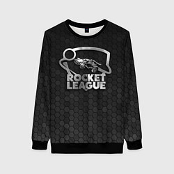Свитшот женский Rocket League - metal logo, цвет: 3D-черный