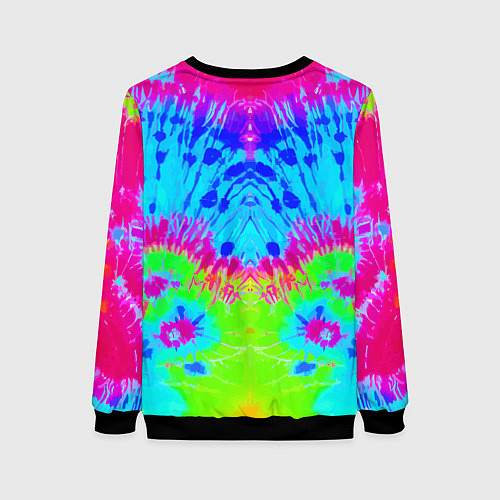 Женский свитшот Tie-Dye abstraction / 3D-Черный – фото 2