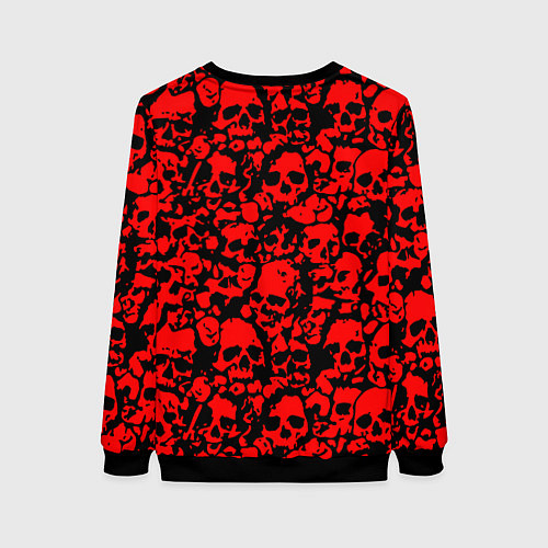 Женский свитшот Thirty Seconds to Mars skull pattern / 3D-Черный – фото 2