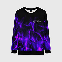 Женский свитшот Dantes Inferno flame neon