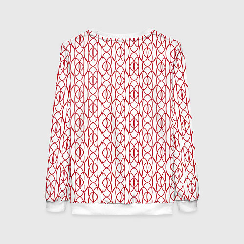 Женский свитшот Узорные овалы / 3D-Белый – фото 2