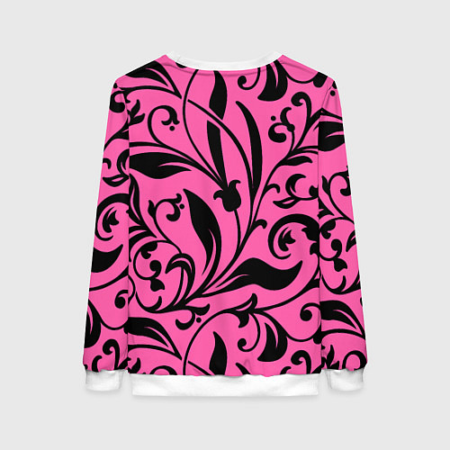 Женский свитшот Barbie - floral pattern / 3D-Белый – фото 2