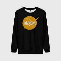 Свитшот женский NASA yellow logo, цвет: 3D-черный