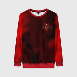 Женский свитшот Painkiller flame game kill retro