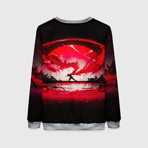 Женский свитшот Танец в последних лучах солнца / 3D-Меланж – фото 2