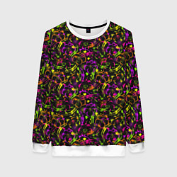 Свитшот женский Color bright pattern, цвет: 3D-белый