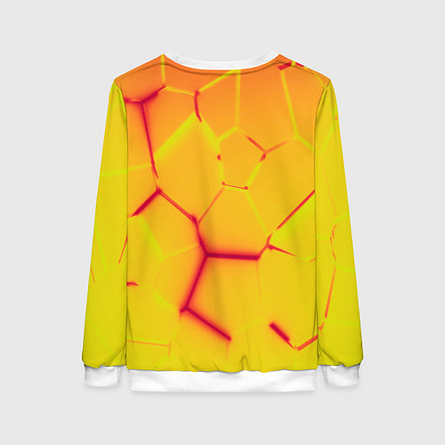 Женский свитшот Плиты желтые броня / 3D-Белый – фото 2