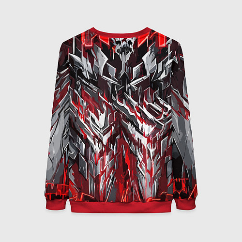 Женский свитшот Острый металл красный / 3D-Красный – фото 2