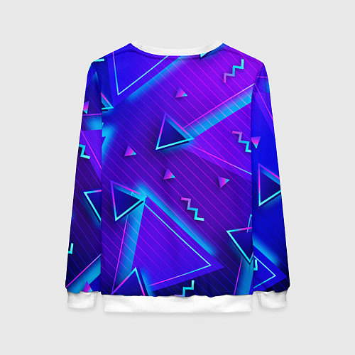 Женский свитшот Neon Pattern colored / 3D-Белый – фото 2