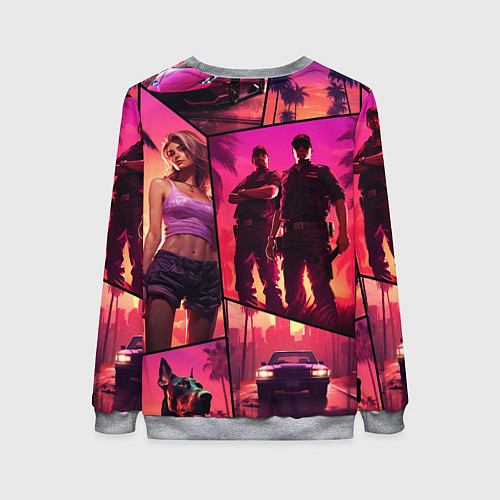 Женский свитшот GTA V style art / 3D-Меланж – фото 2