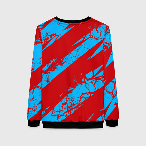 Женский свитшот Red stripes / 3D-Черный – фото 2