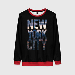 Свитшот женский New York City - USA, цвет: 3D-красный
