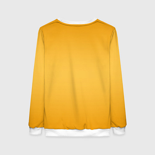 Женский свитшот Апельсиновый градиент / 3D-Белый – фото 2