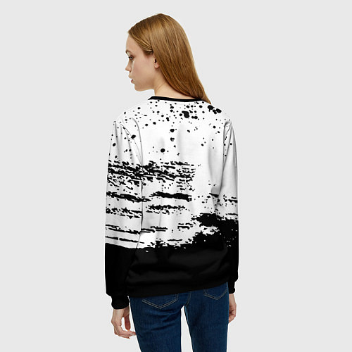 Женский свитшот Deathloop чёрные краски / 3D-Черный – фото 4