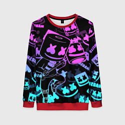 Женский свитшот Marshmello neon pattern