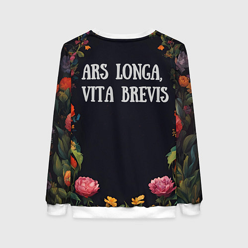 Женский свитшот Bright colors and skull / 3D-Белый – фото 2