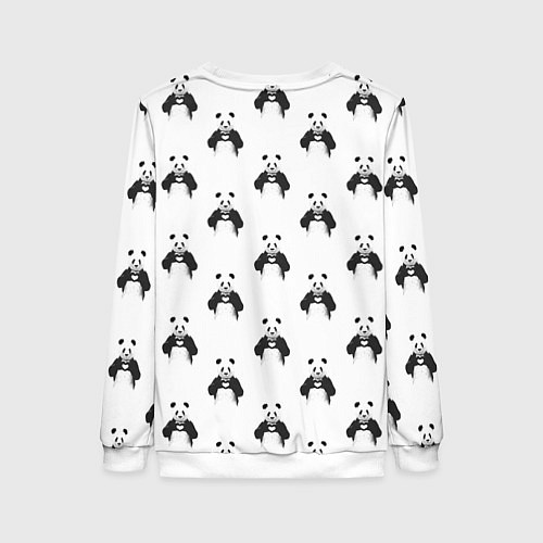 Женский свитшот Panda love - pattern / 3D-Белый – фото 2