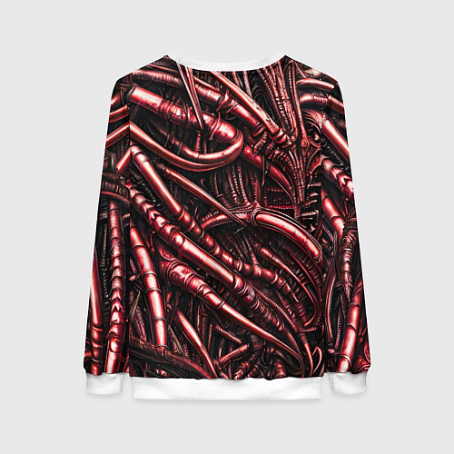 Женский свитшот Красные трубки чужих / 3D-Белый – фото 2
