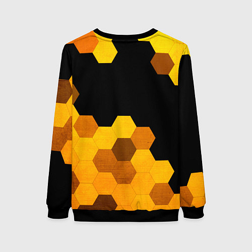 Женский свитшот Palworld - gold gradient посередине / 3D-Черный – фото 2