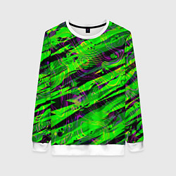 Женский свитшот Зеленые узоры паттерны