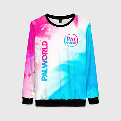 Женский свитшот Palworld neon gradient style вертикально