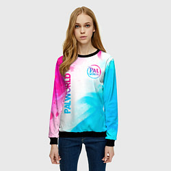 Свитшот женский Palworld neon gradient style вертикально, цвет: 3D-черный — фото 2
