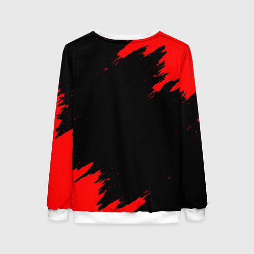 Женский свитшот Биомутант краски красные / 3D-Белый – фото 2