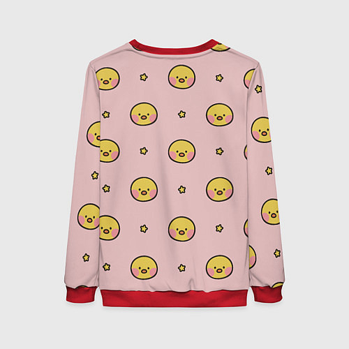 Женский свитшот Цыплята parttern / 3D-Красный – фото 2