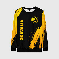 Свитшот женский Borussia - gold gradient вертикально, цвет: 3D-черный