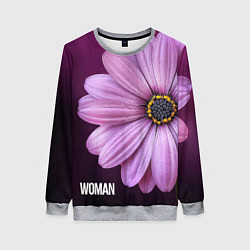 Женский свитшот Фиолетовый цветок - WOMAN